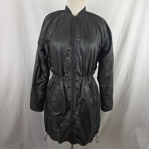Athleta Primaloft Lightweight Raincoat Jacket Dark Gray Womens Small Athleisure